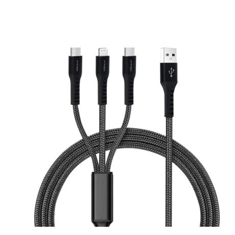Hyphen 120 cm (1.2 m) 3-in-1 (Lightnig+ Type-C+Micro) Cable, Black-0