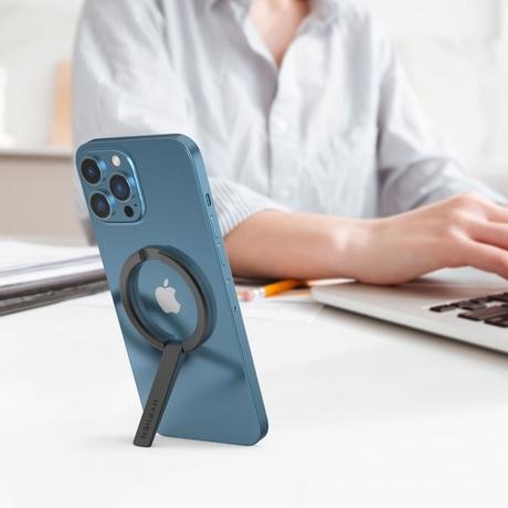 Hyphen Magnetic Phone Stand, Black-10