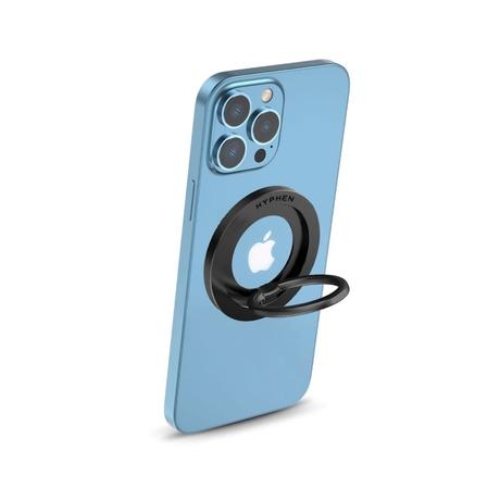 Hyphen Magnetic Phone Ring Holder Stand, Black-10