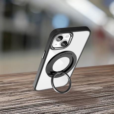 Hyphen Magnetic Phone Ring Holder Stand, Black-13