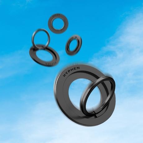 Hyphen Magnetic Phone Ring Holder Stand, Black-15