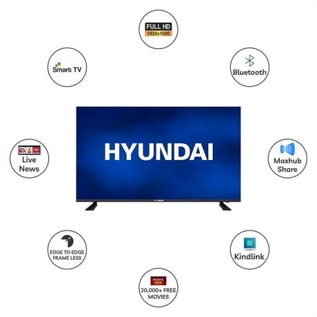 Hyundai 108 cm (43 Inch) Full HD SMART LED TV, Black, 43SBWK18-4