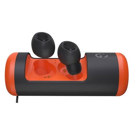 iGear Twinbod 2.0 True Wireless Earbuds With Bluetooth Speaker, Upto 3.5 hrs of playtime, Bluetooth v5.0, Auto Connect, Mult-functional button, Extra bass, Black/Orange-3