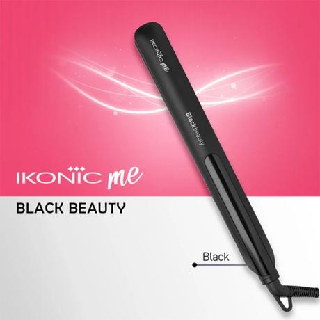 Ikonic Me Black Beauty Hair Iron Straightener, Black-1
