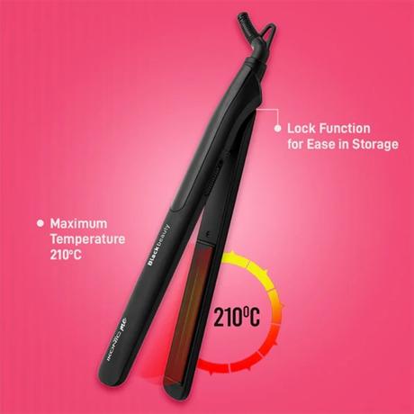 Ikonic Me Black Beauty Hair Iron Straightener, Black-4