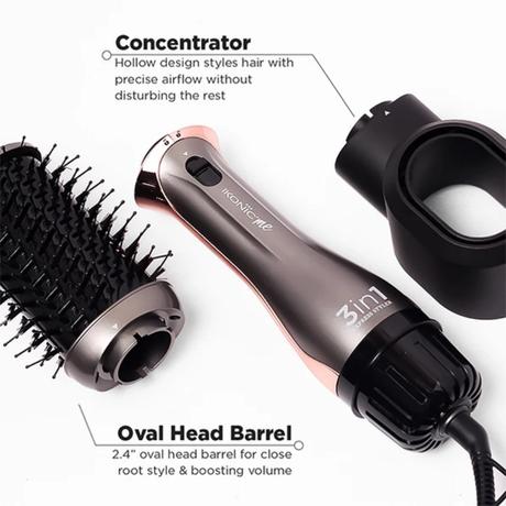 Ikonic 3-in-1 Express Hair Styler, Grey-8