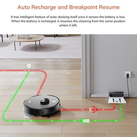 ILIFE T20s Self-Emptying Robotic Vacuum Cleaner-11