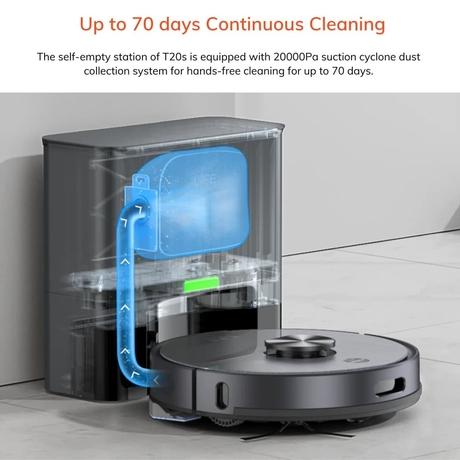 ILIFE T20s Self-Emptying Robotic Vacuum Cleaner-3