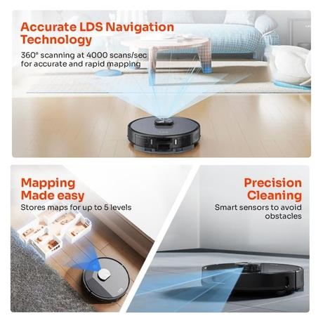 ILIFE T20s Pro Advanced Self-Emptying Robotic Vacuum Cleaner-3