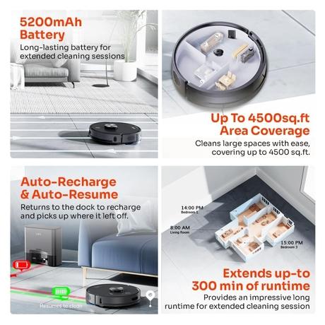 ILIFE T20s Pro Advanced Self-Emptying Robotic Vacuum Cleaner-6