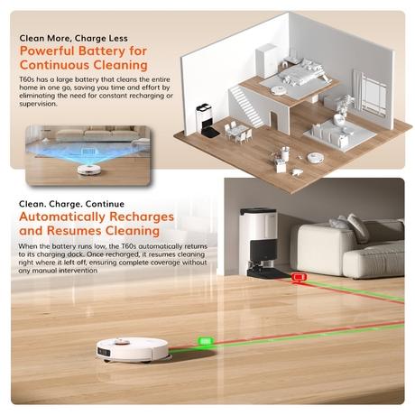 ILIFE Robotic Vacuum Cleaner, T60S-9