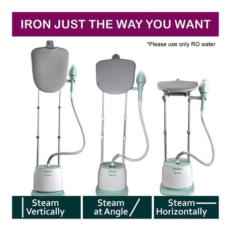 Inalsa Swiftix 1600 Watts Garment Steamer With Dynamic Quick Steam Technology, White/Green-1
