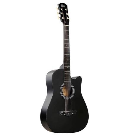 Intern INT-38C Acoustic Guitar, Black-1