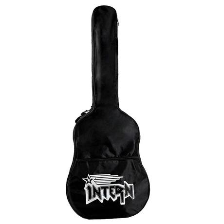 Intern INT-38C Acoustic Guitar, Black-3