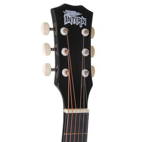 Intern INT-38C Acoustic Guitar, Black-4