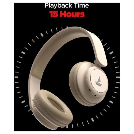 Buy boAt Rockerz 450 On-Ear Wireless Bluetooth Headphone, Beige at