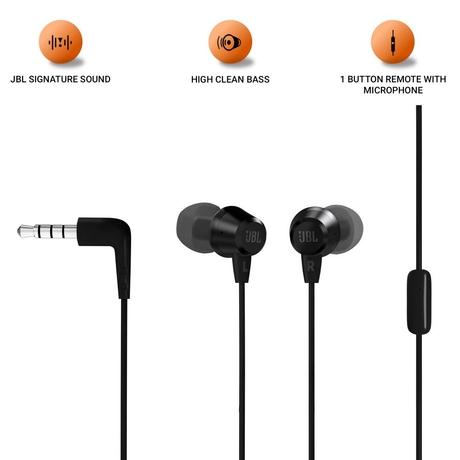 JBL T50HI in-Ear Wired Headphone with Noise Isolation Mic, Bass sound, 1.2 m cable length with 1 year warranty-4