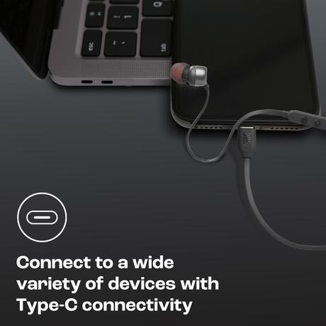 JBL Tune 310 Wired in-Ear Type C Headphones, Hi-Res Audio with Digital-to-Analog Converter, 3-Button EQ Preset Remote with Microphone, Tangle-Free Flat Cable, Compatible with USB-C Devices, Black-4