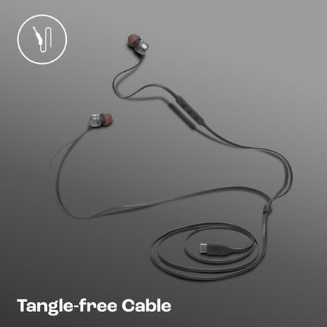 JBL Tune 310 Wired in-Ear Type C Headphones, Hi-Res Audio with Digital-to-Analog Converter, 3-Button EQ Preset Remote with Microphone, Tangle-Free Flat Cable, Compatible with USB-C Devices, Black-7