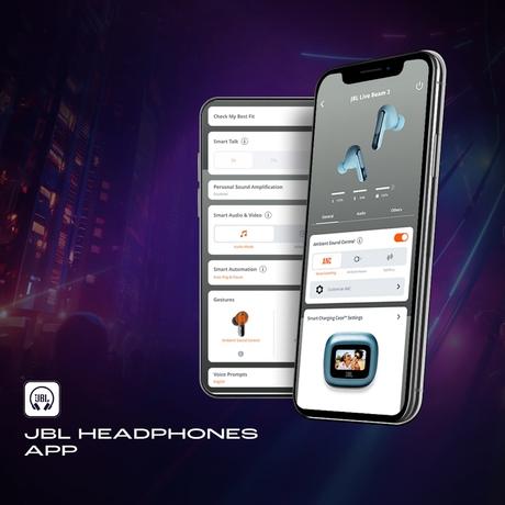 JBL New Launch Live Beam 3, Hi-Res Audio True ANC TWS, Smart Case with Touch Display, 48 H Playtime, Wireless Charging, 6 Mic, Multipoint connection, IP55 proof, Headphones App, Personi-Fi 3.0, Blue-13