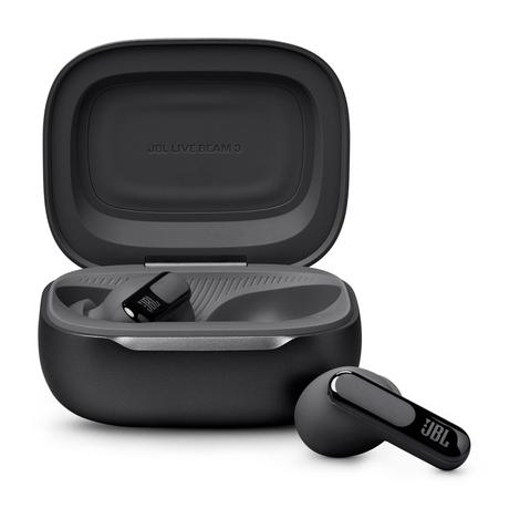 JBL New Launch Live Beam 3, Hi-Res Audio True ANC TWS, Smart Case with Touch Display, 48 H Playtime, Wireless Charging, 6 Mic, Multipoint connection, IP55 proof, Headphones App, Personi-Fi 3.0, Black-2