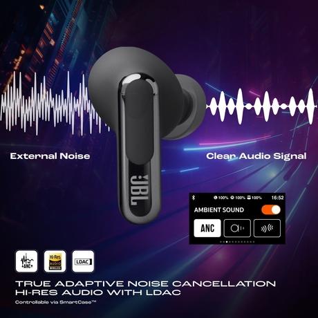 JBL New Launch Live Beam 3, Hi-Res Audio True ANC TWS, Smart Case with Touch Display, 48 H Playtime, Wireless Charging, 6 Mic, Multipoint connection, IP55 proof, Headphones App, Personi-Fi 3.0, Black-15