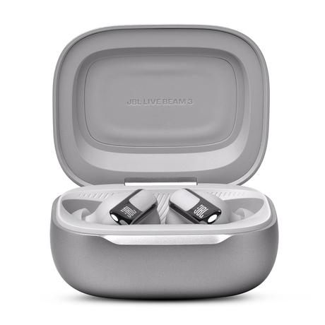 JBL New Launch Live Beam 3, Hi-Res Audio True ANC TWS, Smart Case with Touch Display, 48 H Playtime, Wireless Charging, 6 Mic, Multipoint connection, IP55 proof, Headphones App, Personi-Fi 3.0, Silver-7