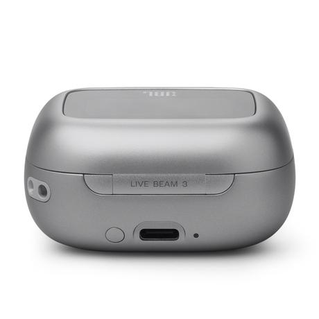 JBL New Launch Live Beam 3, Hi-Res Audio True ANC TWS, Smart Case with Touch Display, 48 H Playtime, Wireless Charging, 6 Mic, Multipoint connection, IP55 proof, Headphones App, Personi-Fi 3.0, Silver-8