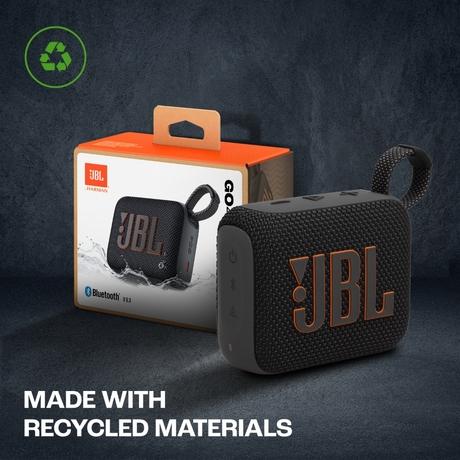 JBL Go 4, Wireless Ultra Portable Bluetooth Speaker, Pro Sound, Vibrant Colors , Water & Dust Proof, Type C (Without Mic.), Black-5