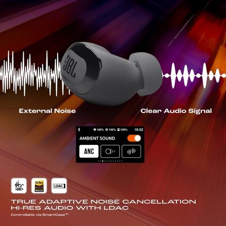 JBL Live BUDS 3. True Wireless Noise Cancelling Earbuds, Hi Res Audio With JBL Signature Sound, 40 Hours Playtime, Multi Point Connection, IP 55 Waterproof and Dustproof, JBL Headphones App, Personifi 3.0 (Black)-4