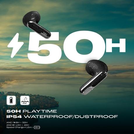 JBL Live FLEX 3. True Wireless Noise Cancelling Earbuds, Hi Res Audio With JBL Signature Sound, 50 Hours Playtime, Multi Point Connection, IP 55 Waterproof and Dustproof, JBL Headphones App, Personifi 3.0 (Black)-5