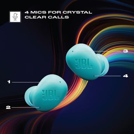 JBL New Launch Wave Buds 2 Ear Buds Wireless TWS Bluetooth v5.3 Earbuds with ANC, Smart Ambient, Extreme Bass & Relax Mode, Multi Connect, Speed Charge, Fast Pair, 40 H Playtime, 4 Mics, IP54 (Blue)-6