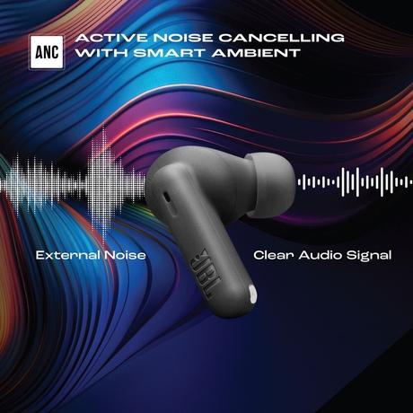 JBL New Launch Wave Beam 2 Ear Buds Wireless TWS Bluetooth v5.3 Earbuds with ANC, Smart Ambient, Extreme Bass & Relax Mode, Multi Connect, Speed Charge, Fast Pair, 40 H Playtime, 4 Mics, IP54 (Black)-3