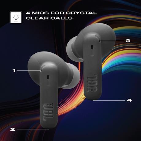 JBL New Launch Wave Beam 2 Ear Buds Wireless TWS Bluetooth v5.3 Earbuds with ANC, Smart Ambient, Extreme Bass & Relax Mode, Multi Connect, Speed Charge, Fast Pair, 40 H Playtime, 4 Mics, IP54 (Black)-6