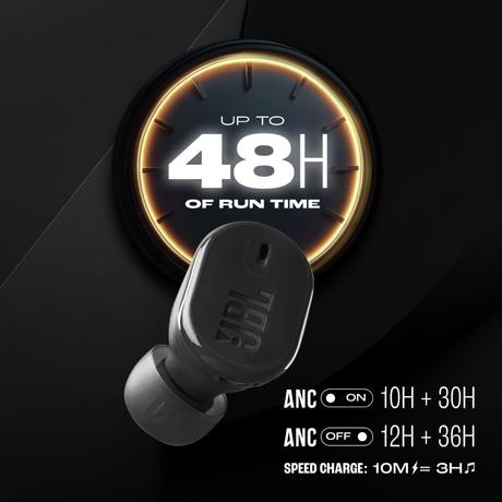 JBL Tune Buds 2 Ear Buds Wireless TWS Bluetooth v5.3 Earbuds with Adaptive NC, Smart Ambient, Extreme Bass & Relax Mode, Multi Connect, Personi-fi 3.0, Speed Charge, Fast Pair, 48 H Playtime, 6 Mics, IP54 (Black)-7