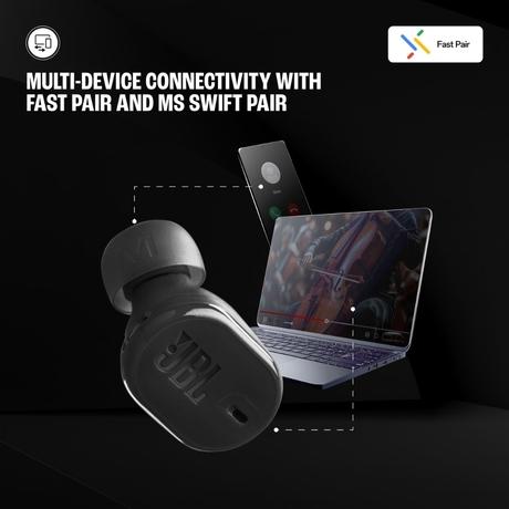 JBL Tune Buds 2 Ear Buds Wireless TWS Bluetooth v5.3 Earbuds with Adaptive NC, Smart Ambient, Extreme Bass & Relax Mode, Multi Connect, Personi-fi 3.0, Speed Charge, Fast Pair, 48 H Playtime, 6 Mics, IP54 (Black)-8