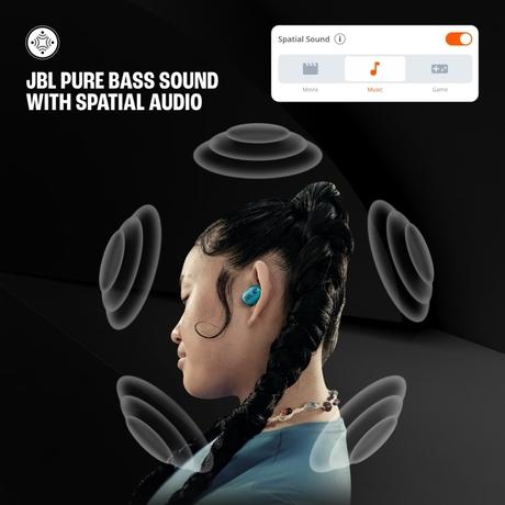 JBL Tune Buds 2 Ear Buds Wireless TWS Bluetooth v5.3 Earbuds with Adaptive NC, Smart Ambient, Extreme Bass & Relax Mode, Multi Connect, Personi-fi 3.0, Speed Charge, Fast Pair, 48 H Playtime, 6 Mics, IP54 (Turquoise Blue)-3