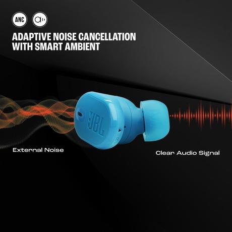 JBL Tune Buds 2 Ear Buds Wireless TWS Bluetooth v5.3 Earbuds with Adaptive NC, Smart Ambient, Extreme Bass & Relax Mode, Multi Connect, Personi-fi 3.0, Speed Charge, Fast Pair, 48 H Playtime, 6 Mics, IP54 (Turquoise Blue)-4