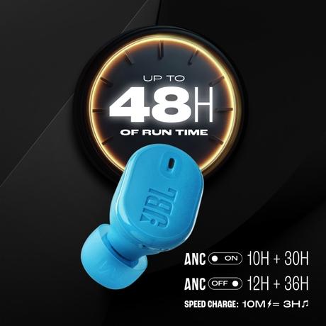 JBL Tune Buds 2 Ear Buds Wireless TWS Bluetooth v5.3 Earbuds with Adaptive NC, Smart Ambient, Extreme Bass & Relax Mode, Multi Connect, Personi-fi 3.0, Speed Charge, Fast Pair, 48 H Playtime, 6 Mics, IP54 (Turquoise Blue)-7
