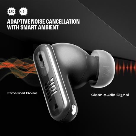 JBL Tune Beam 2 Ear Buds Wireless TWS Bluetooth v5.3 Earbuds with Adaptive NC, Smart Ambient, Extreme Bass & Relax Mode, Multi Connect, Personi-fi 3.0, Speed Charge, Fast Pair, 48 H Playtime, 6 Mics, IP54 (Black)-3