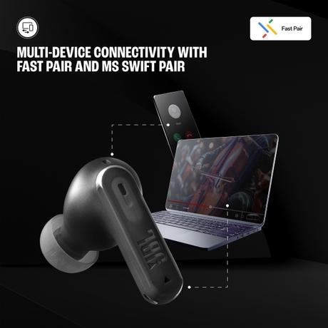 JBL Tune Beam 2 Ear Buds Wireless TWS Bluetooth v5.3 Earbuds with Adaptive NC, Smart Ambient, Extreme Bass & Relax Mode, Multi Connect, Personi-fi 3.0, Speed Charge, Fast Pair, 48 H Playtime, 6 Mics, IP54 (Black)-7