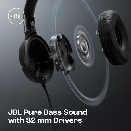 JBL Tune 520C On-Ear Type C Wired Headphone, Pure Bass Sound, 3-Button Remote with Microphone, Comfort fit and Foldable Design (Black)-4