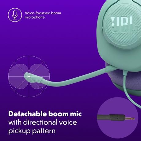 JBL Quantum 100M2 Wired Over-Ear Gaming Headset with JBL QuantumSOUND Signature, 3.5 mm Jack, Multi-Platform Compatibility and Removable Microphone with Mute Option, Cyan-4