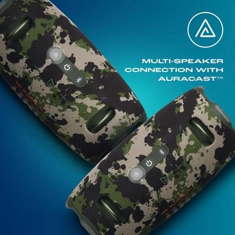 JBL Xtreme 4 Portable Bluetooth Speaker, ProSound with Powerful Bass Radiators, AI Sound Boost, Built-in Powerbank, Multispeaker Connection by Auracast, IP67, Replacable Battery, Fast Charging (Camo)-10