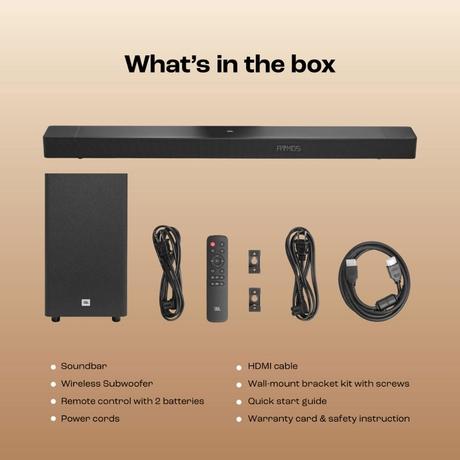 JBL 3.1 CH 440 W Soundbar, SB595-15