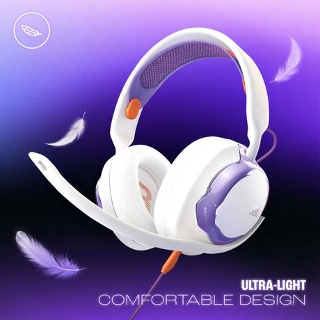 JBL Quantum 250 Wired Over-Ear Gaming Headphones, JBL Quantum Spatial Sound, Noise Cancelling Microphone, 3.5 mm Cable, Compatible with Apple/PC/Xbox/PlayStation/Nintendo Switch, White-7