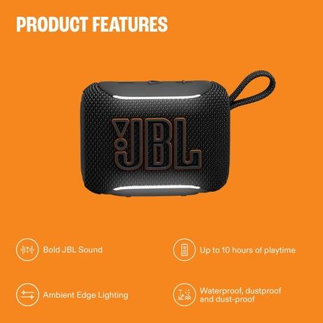 JBL Go 5 - Ultra-Portable Waterproof & Drop-Proof Bluetooth Speaker with JBL Legendary Sound & Ambient Edge Lighting, AirTouch Instant Stereo Pairing or Link Multiple Compatible Speakers via Auracast (White)-1