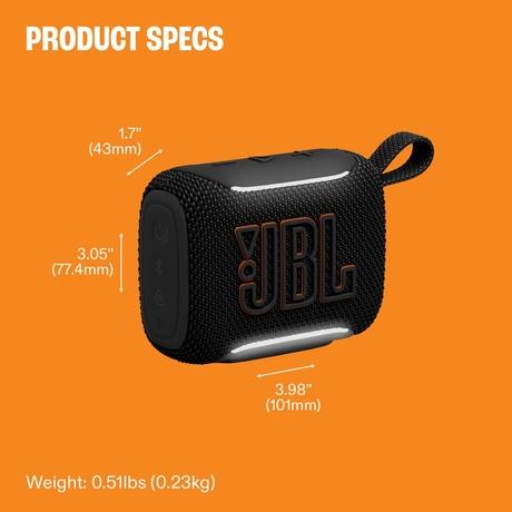JBL Go 5 - Ultra-Portable Waterproof & Drop-Proof Bluetooth Speaker with JBL Legendary Sound & Ambient Edge Lighting, AirTouch Instant Stereo Pairing or Link Multiple Compatible Speakers via Auracast (Squad)-2
