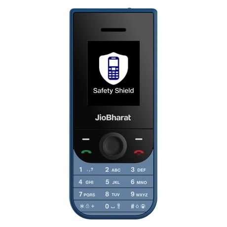 JioBharat V3 4G Keypad Phone with Safety Shield Feature, JioTV, JioHotstar, JioSaavn, JioPay (UPI & SoundPay), LED Torch, Digital Camera, 1000 mAh Battery, Blue, Locked for Jio Network-0
