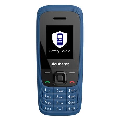 JioBharat V4 4G Keypad Phone with Safety Shield Feature, JioTV, JioHotstar, JioSaavn, JioPay (UPI & SoundPay), LED Torch, Digital Camera, 1000 mAh Battery, Blue, Locked for Jio Network-0
